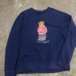 Polo Ralph Lauren polo bear sweatshirt blue red size xl